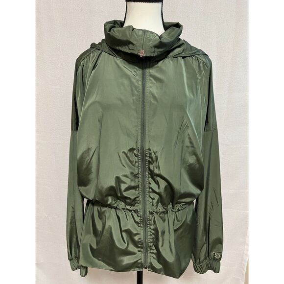 Calia by Carrie Underwood Army Green Anywhere Woven Ruched Jacket. Size L. - Picture 1 of 11